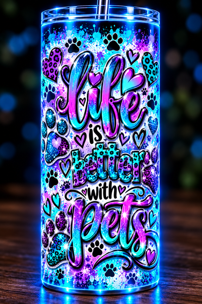 Custom 20oz Blue Glow In The Dark